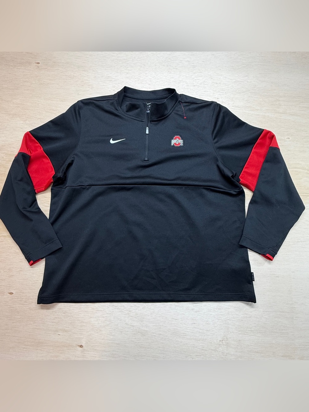 Nike Ohio State Buckeyes On-Field Dri-FIT 1/4 Zip Pullover Men XXL Black AR9477-